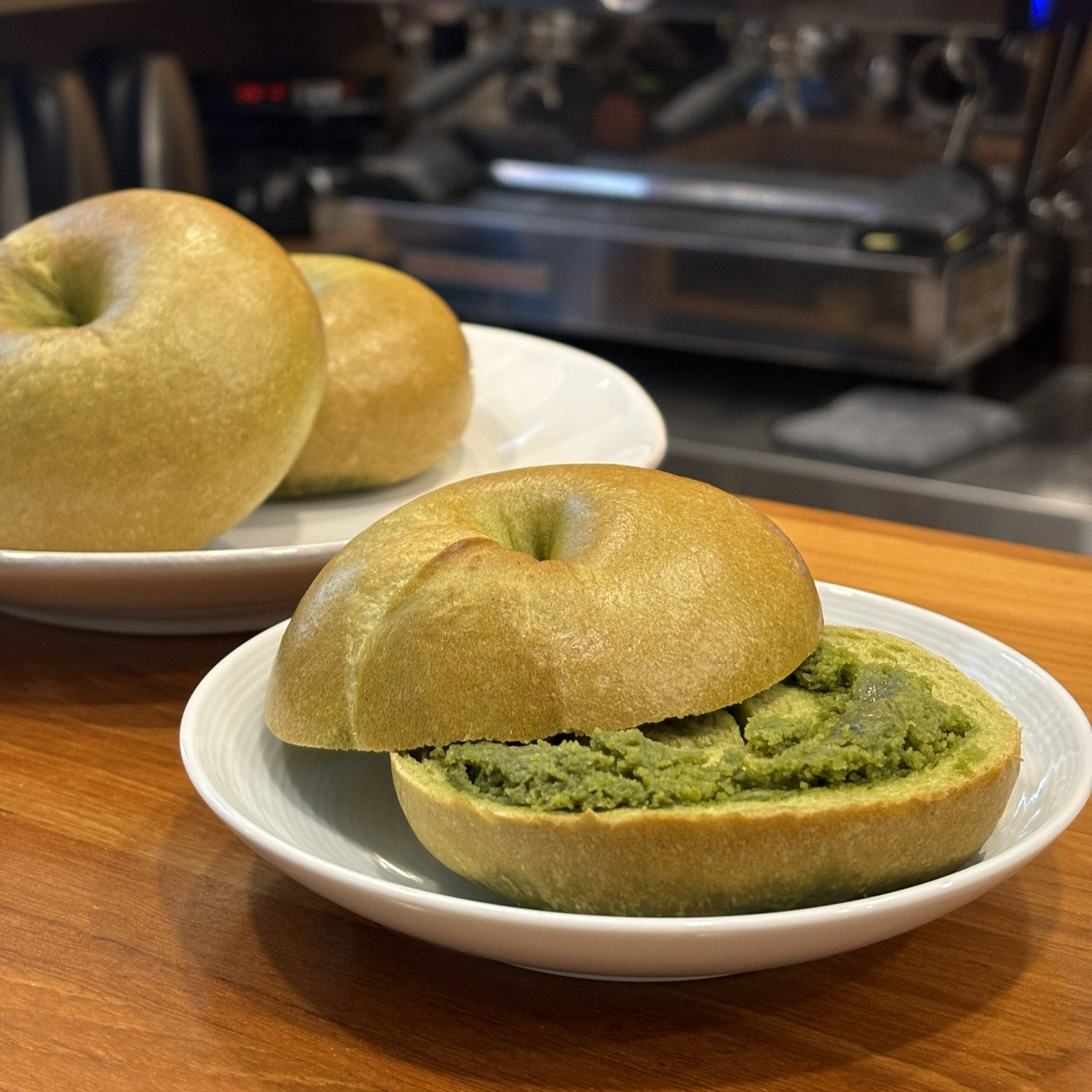 抹茶奶酥貝果